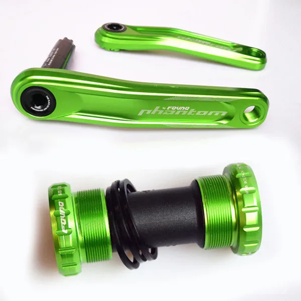 Green Fovno GXP велосипедный шатун MountainMTB велосипед диаметра окружности болтов(алюминиевый сплав шатунный палец для велосипеда из алюминиевого сплава Кривошип велосипеда запчасти - Цвет: Green