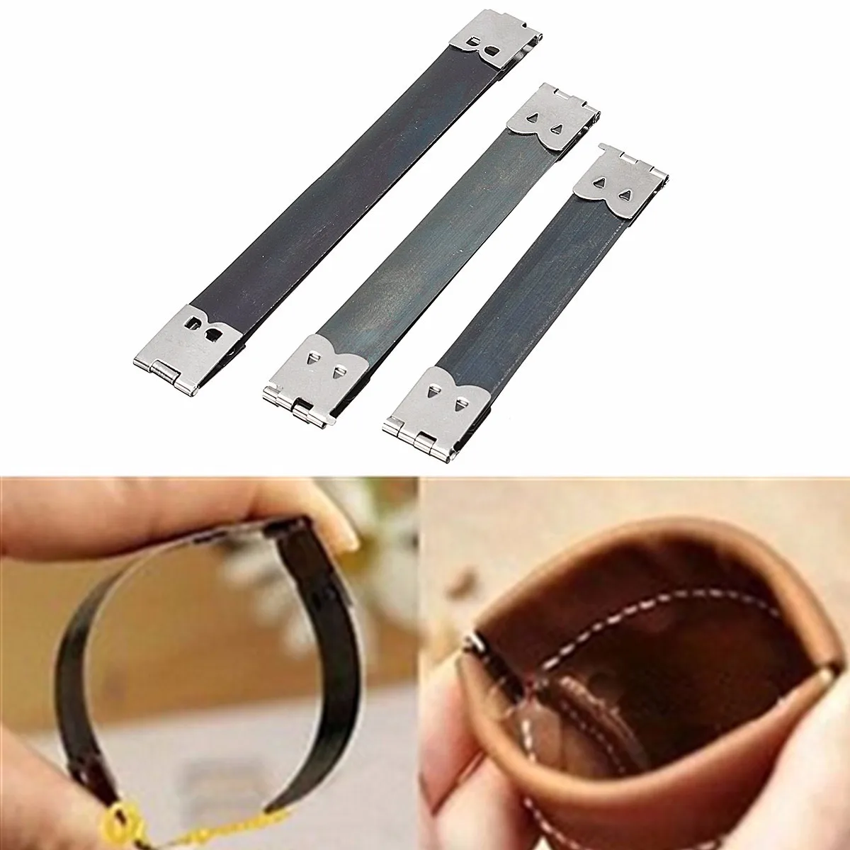 10 шт. серебряный металлический гибкий Кошелек Рамка застежка DIY внутренний мешок Аксессуары Внутренняя Рамка застежка замок для кошелька DIY Швейные сумки запчасти