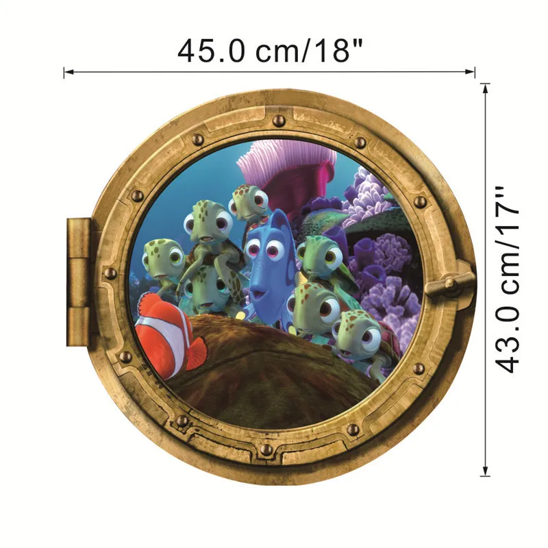 Find nemo рыба плоскодонка подводная лодка портоуты настенные наклейки для детской