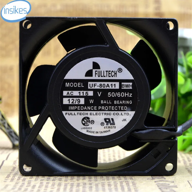 UF 80A11 BWH Вентилятор охлаждения высокой температуры AC 115V 12 W/9 W 8038 8cm 80*80*38mm 2 провода