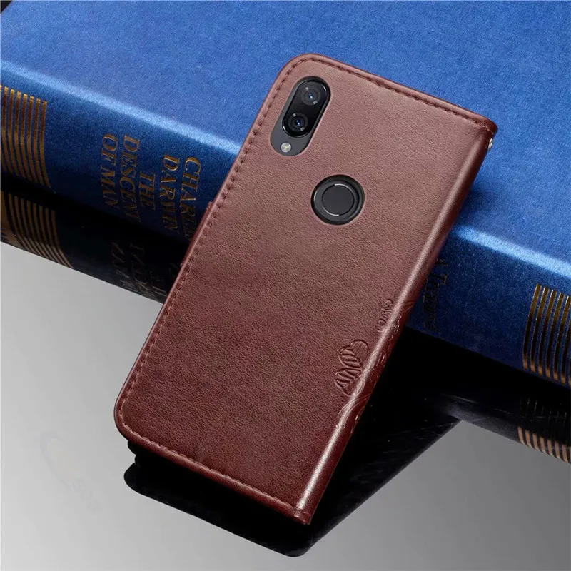 Роскошный чехол Qosea для Xiaomi Redmi Note 7 кожаный с переплетением защитный