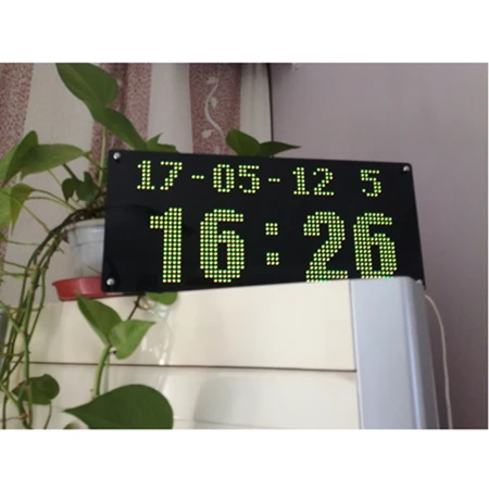 Зеленый NTP автоматическая настройка времени Wifi сеть калибровки времени часы с погодным температурным дисплеем Светящиеся Электронные светодиодный настенные часы - Цвет: Зеленый