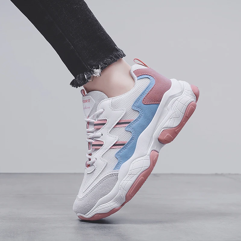 Женские джинсовые кроссовки со складками Sooneeya модная обувь для тренировок на