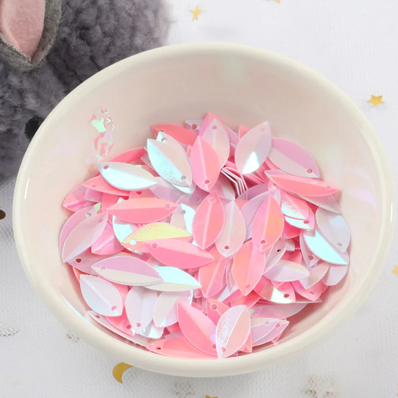 Mix AB White Pink Новинка! 720 шт 6*14 мм овальные сложенные блестки конские глаза форма свободные блестки пайетки для рукоделия свадебные швейные аксессуары для художественного оформления - Цвет: Mix AB White Pink