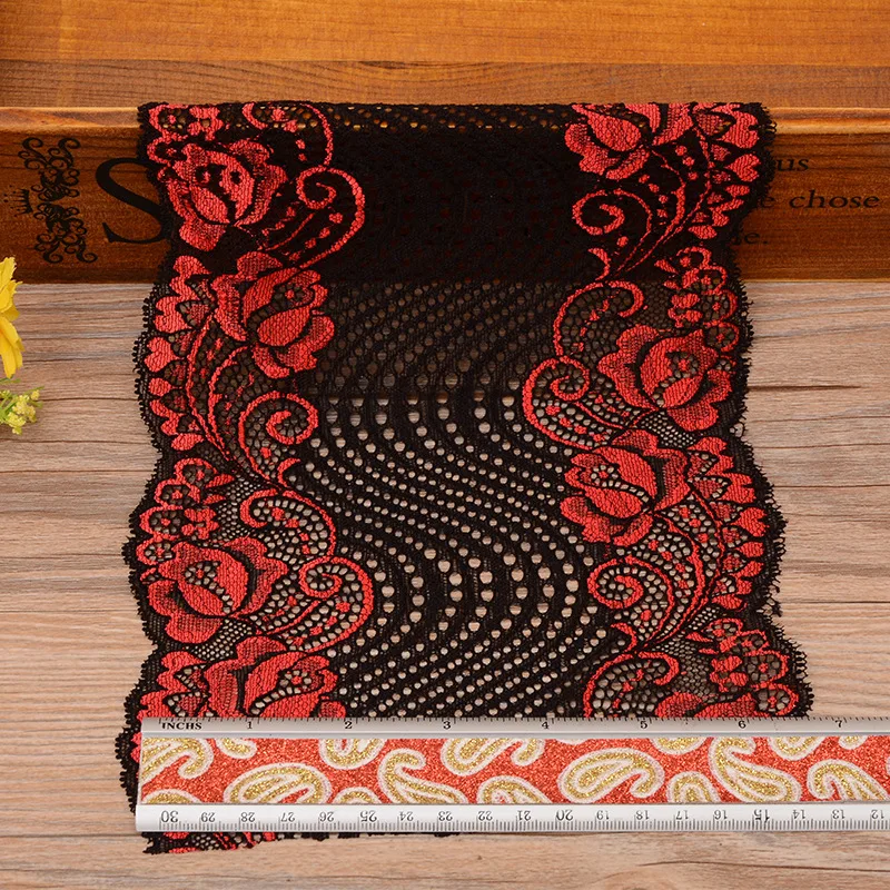1 ярд эластичная/спандексовая мягкая Цветочная кружевная отделка/Шитье сделай