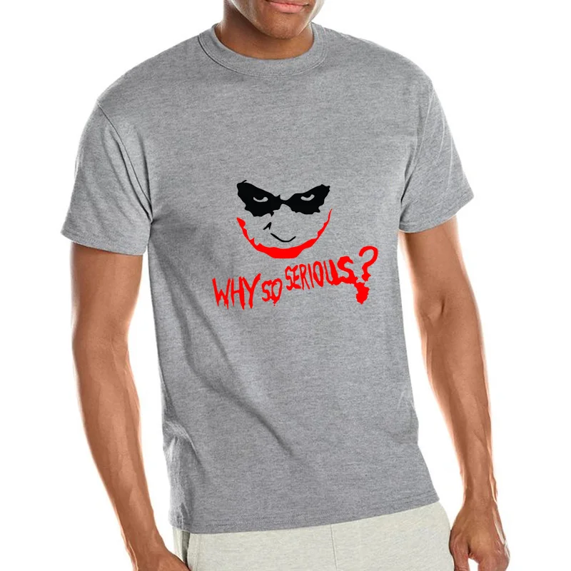 ВЫСОЧАЙШЕЕ Качество Why So Serious Футболка 100% Хлопок Топы и тройники Летние Мужчины