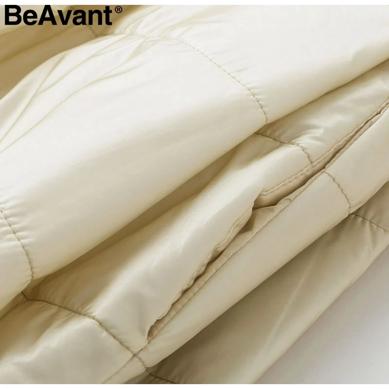 BeAvant, парка с меховым воротником, Женское пальто, элегантное, большое, с подкладкой, длинное, зимнее пальто, с баской, с карманами, пальто, повседневная верхняя одежда