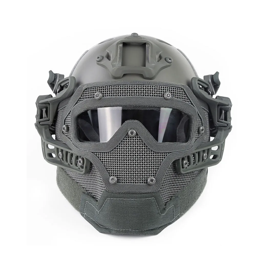 WoSporT страйкбол тактический военный шлем CS боевой полная защита стеклянная маска