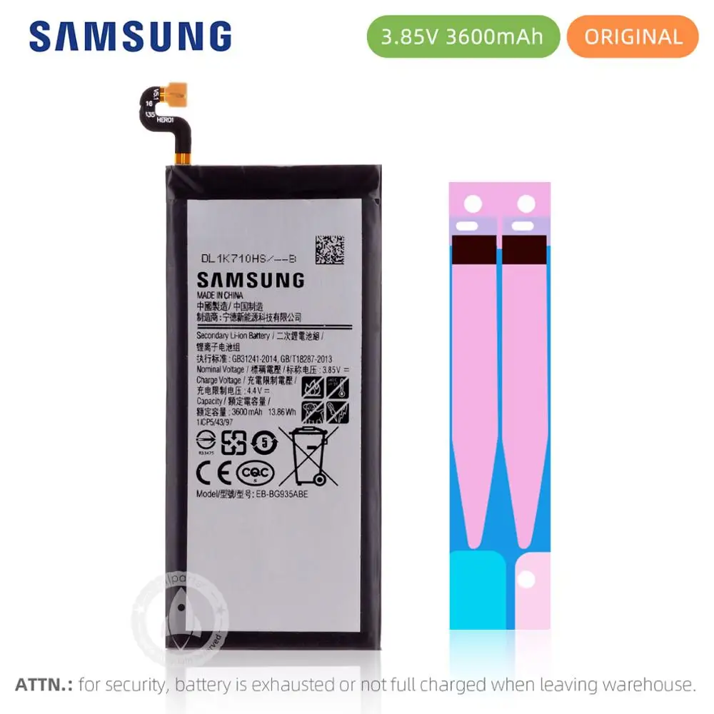 Оригинальный запасной EB BG935ABE для Samsung S7 Edge аккумулятор 3600 мАч G9350 SM G935F Galaxy