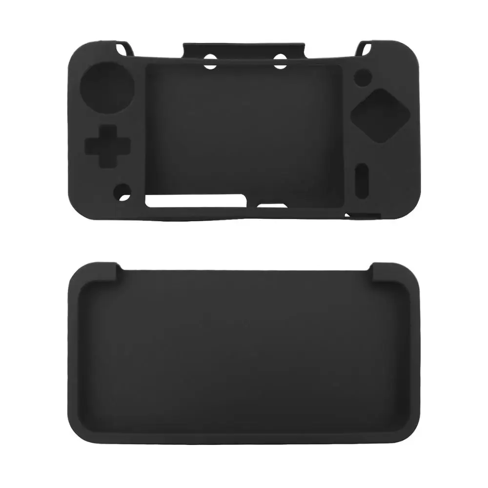 Черный Силиконовый чехол-ручка для kingd New 2DS LL/XL пылезащитный Противоскользящий защитный силиконовый чехол с защитой от царапин аксессуары для игр - Цвет: Черный