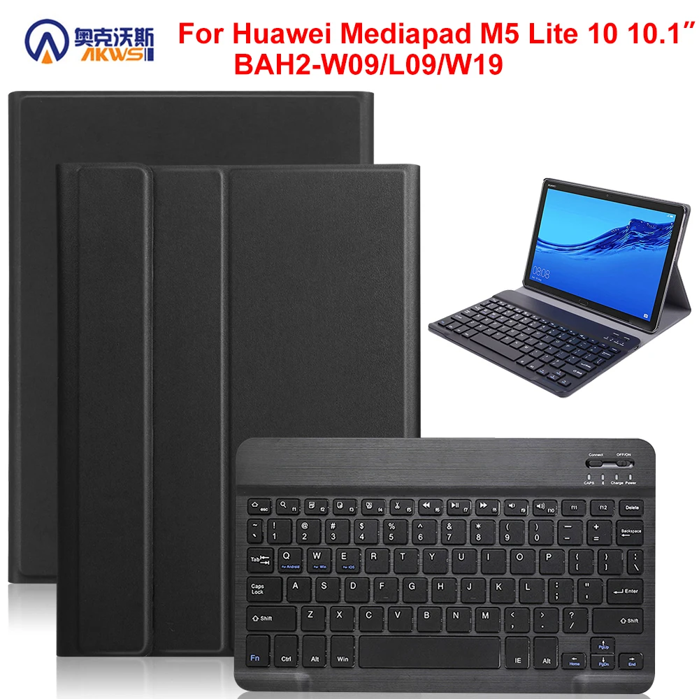 Защитный чехол Walkers для Huawei Mediapad M5 Lite 10 1 + Съемная Bluetooth клавиатура|Чехлы планшетов