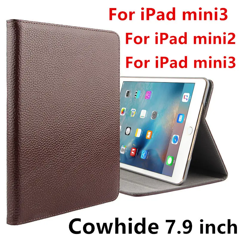 Чехол из воловьей кожи для iPad mini 3 2 1 оригинальный защитный смарт чехол кожаный