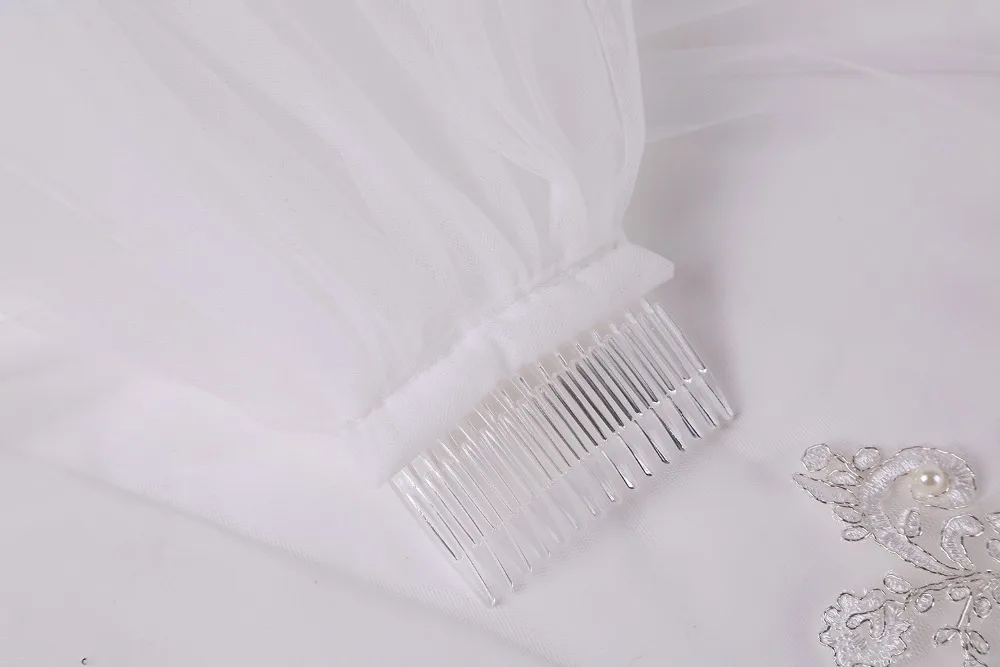 2017 короткие фаты с жемчугом Кружево дешевые импортированы серебро Нитки цветок