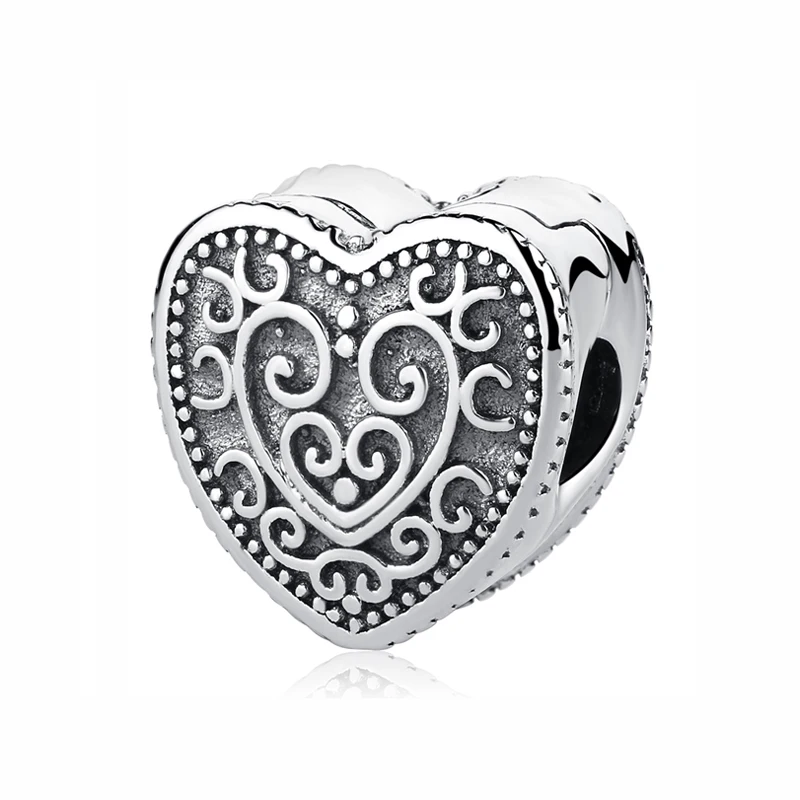 Enchanted Heart Оригинальные бусины из стерлингового серебра 925, Очаровательные Подвески с цветущими звездами любви, хрустальные пробки, подходят для браслетов Pandora, Женские Ювелирные изделия DIY - Цвет: Enchanted Heart