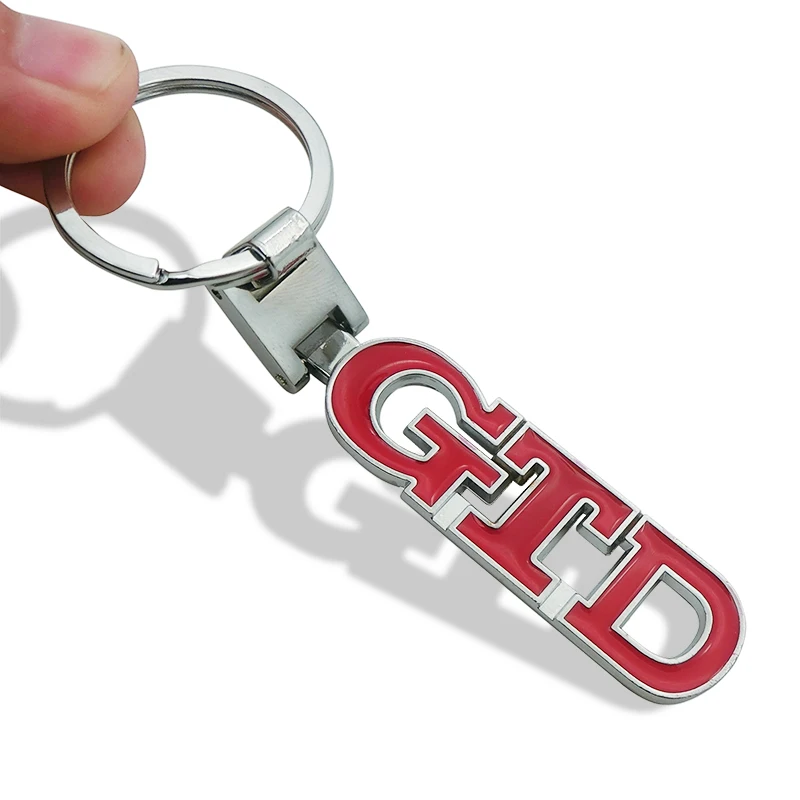 

3D Car Keychain GTD Logo Key Chain Key Ring for Volkswagen VW Golf 4 5 6 7 Polo Passat B5 B6 B7 Touran Tiguan Bora Car Styling