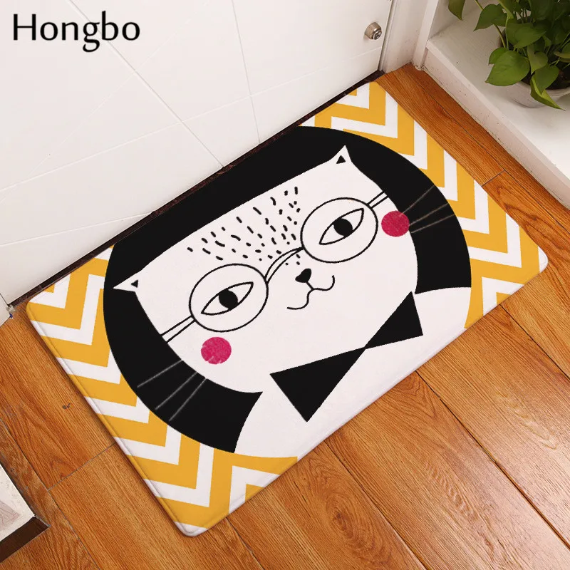 Коврик для входной двери Hongbo мультяшный милый кот кухонные коврики спальни