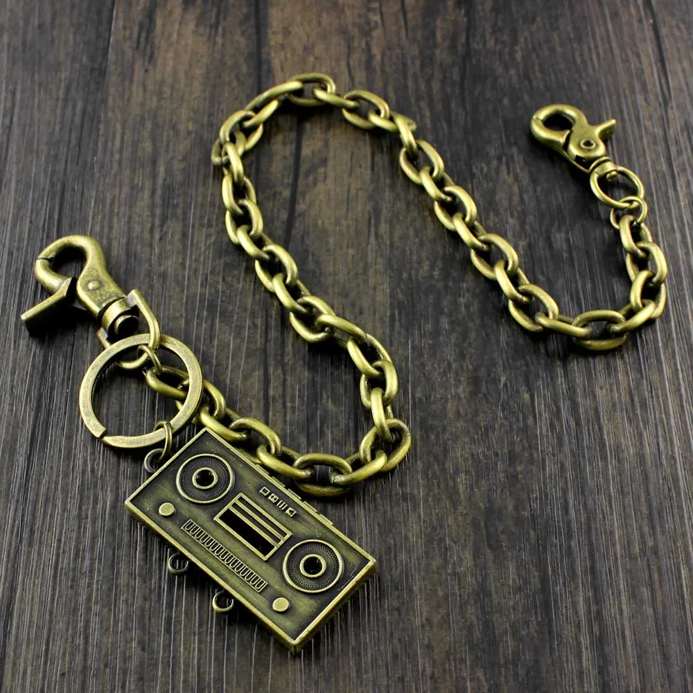 Mens Boys Cute Vintage Brass Tone Keychain Wallet chain | Key Chains