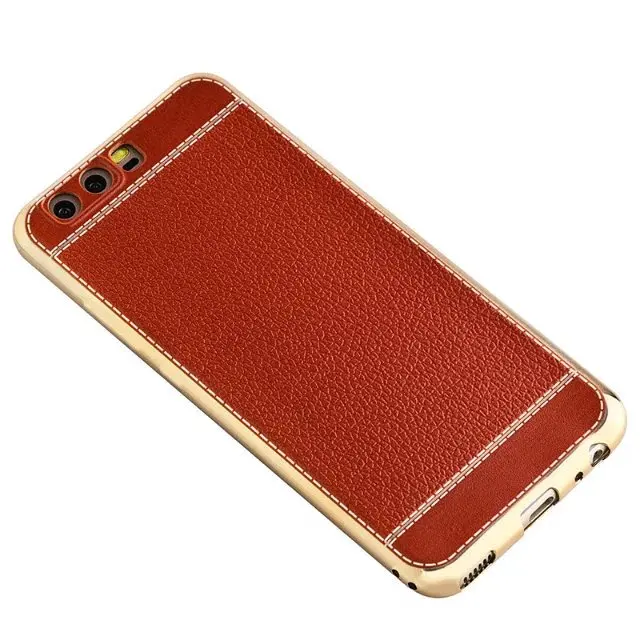 For Huawei P10 MobilePhone Bag Cases 50pcs/lot luxury Litchi soft TPU leather for Plus back cover case |