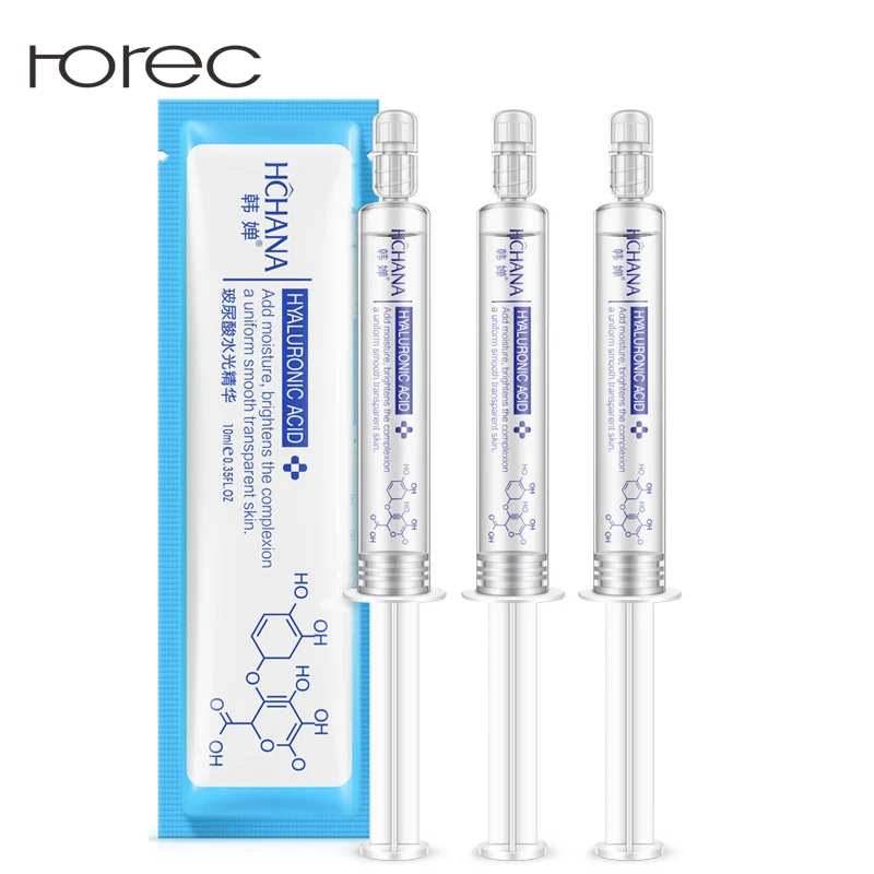 3pcs ROREC против морщин против старения Гиалуроновая кислота+ инъекция коллагена Сыворотка для лица жидкие колготки Facail Essence увлажняющая отбеливание - Вес нетто: 3pcs