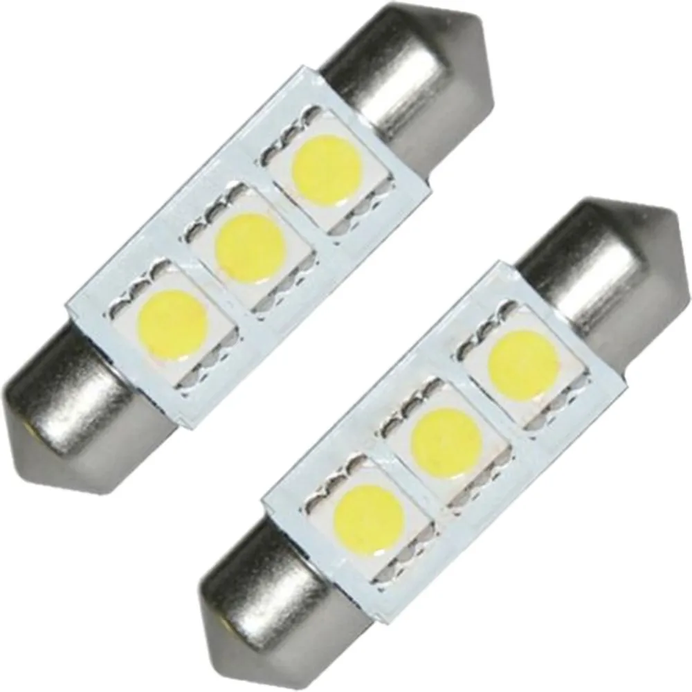 5 шт. 36 мм 3 SMD 5050 Светодиодные лампы холодный белый Festoon внутренний купол авто