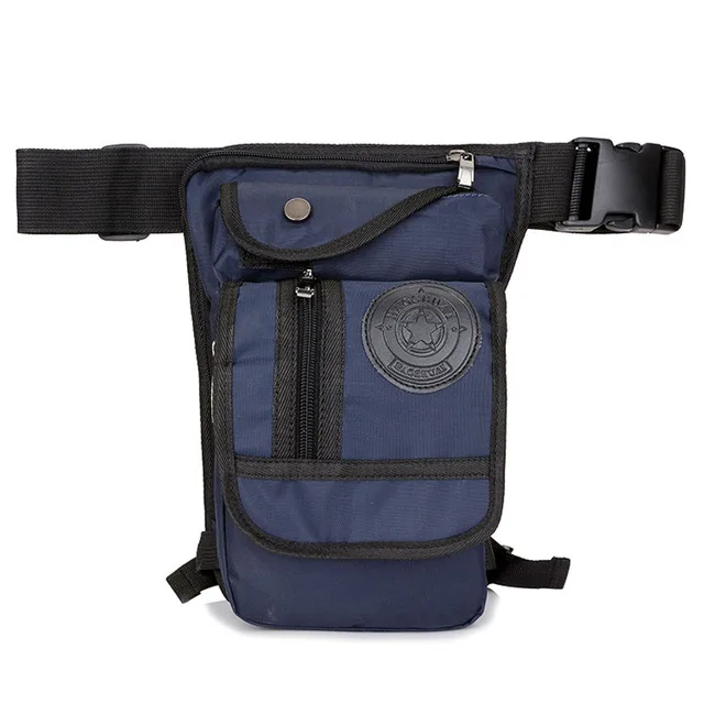 Navy Nylon Norbinus Мужская поясная сумка, Холщовая Сумка для ног, Хип бум, военный мотоциклетный пояс на бедра, сумка-мессенджер, сумка через плечо - Цвет: Navy Nylon