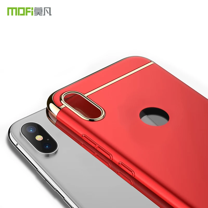 Electroplate Case For Xiaomi Redmi 6 Pro MOFi Shockproof 3 In 1 Matte Slim PC Cover Frames Hybrid |