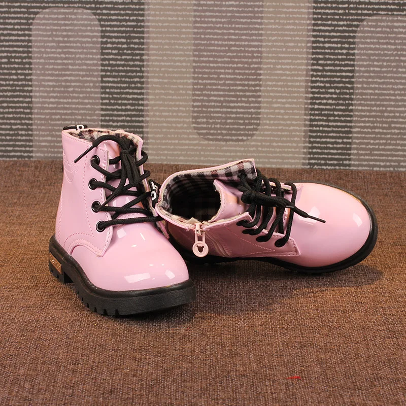 2018 Spring/Autumn Children casual shoes boot kids Zip Round Toe pinkycolor girl/boy 1Y-3Y/4Y-6Y/7Y-12Y | Детская одежда и обувь