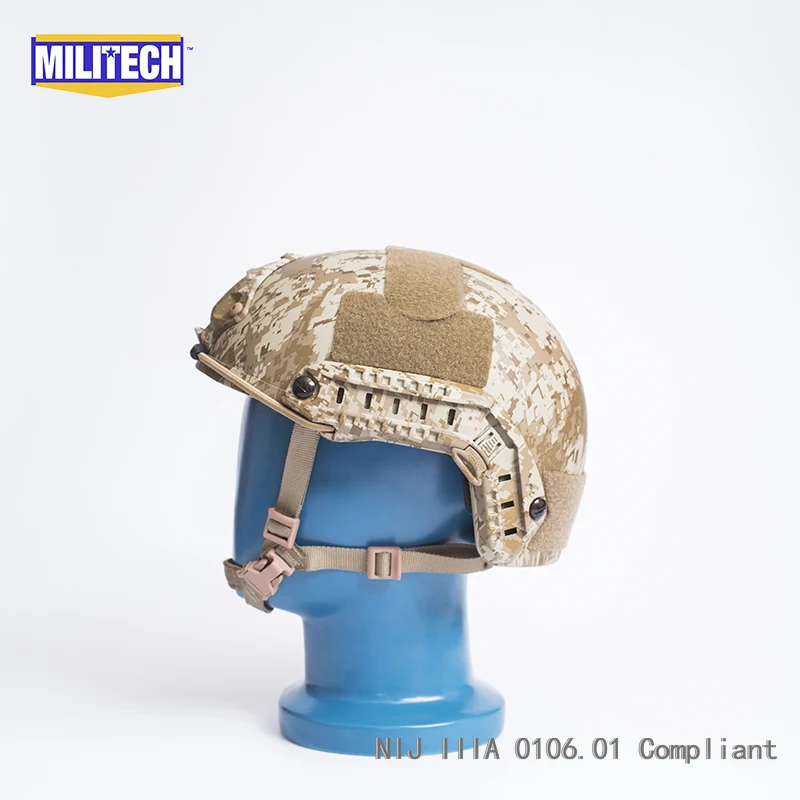 MILITECH AOR1 полный камуфляж Deluxe NIJ IIIA БЫСТРО Пуленепробиваемый Шлем и козырек Набор