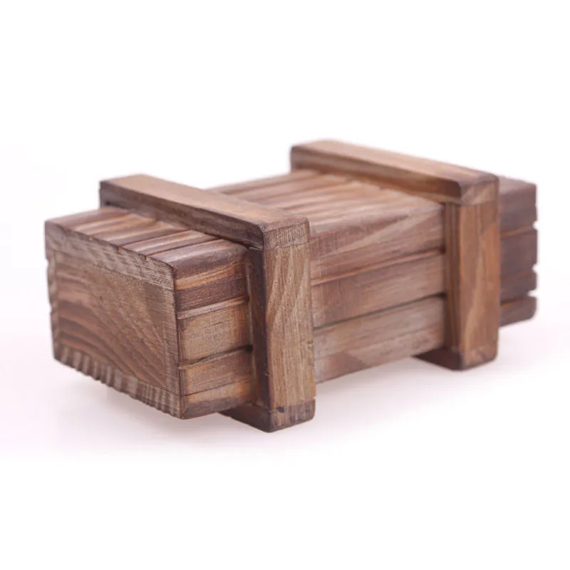 Винтаж деревянные головоломки световой короб с потайной ящик волшебное