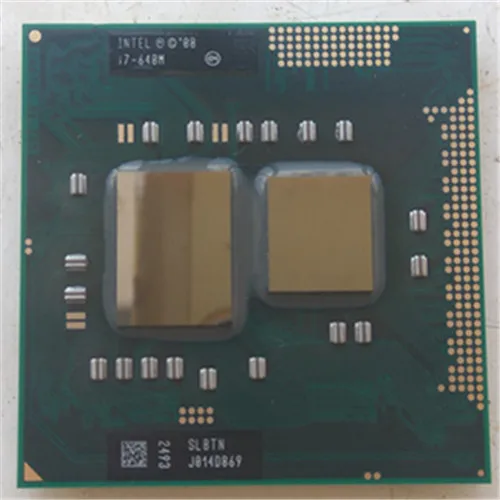 Intel ноутбук cpu i7 640M cpu intel PGA 988 контактный разъем G1, Core i7 640M 2,8 GHz 4M двухъядерный процессор четыре потока 640 Процессоры для ноутбуков