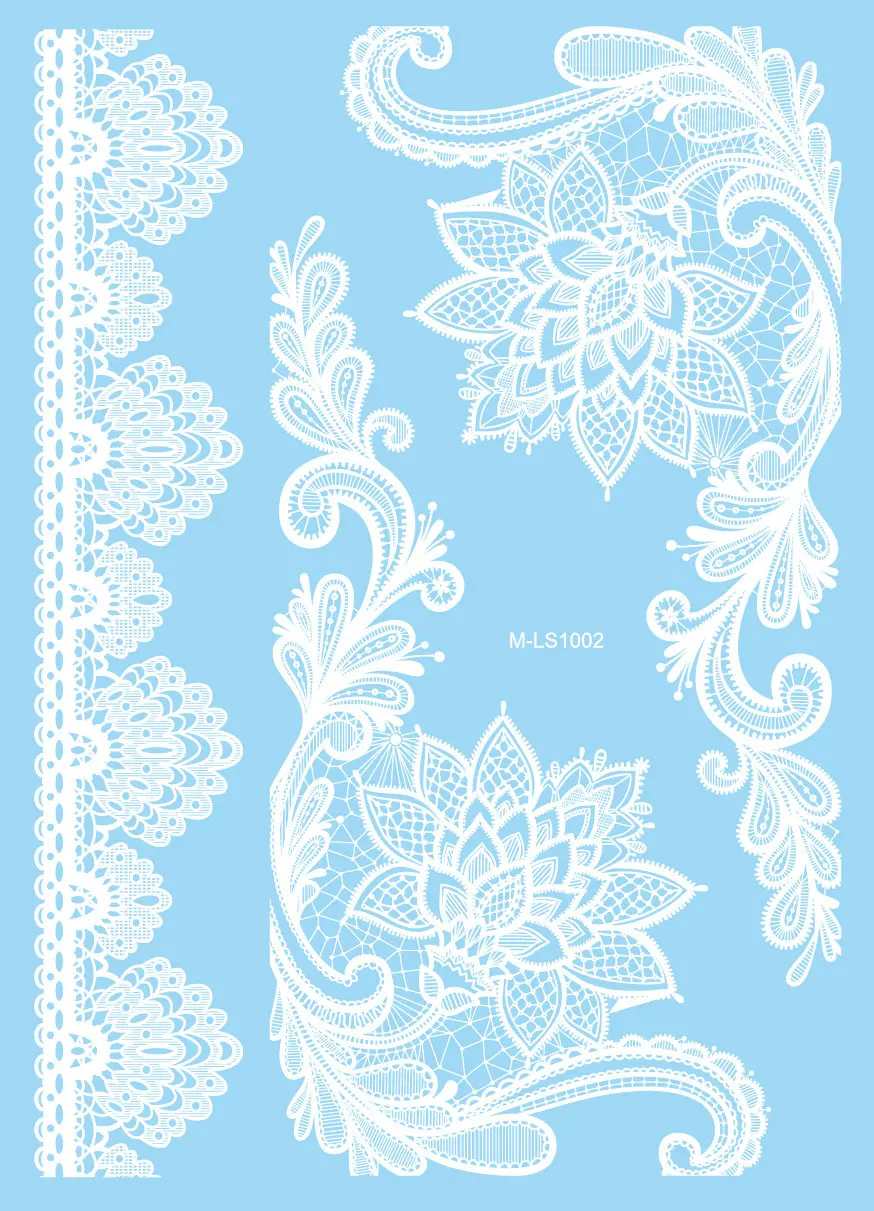 1 шт. Горячая сексуальная женская Татуировка боди-арт белые чернила Менди хна