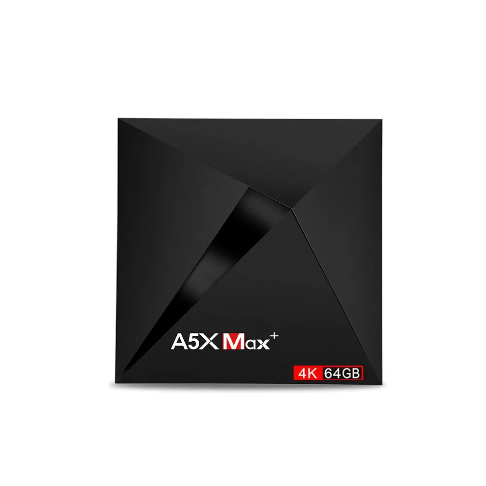 A5X Max Plus 4GB Оперативная память 64 Гб Встроенная Обновление Android 8 1 ТВ коробка 2019 RK3328 4