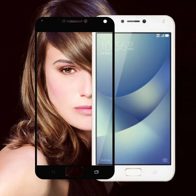 Для Asus Zenfone 4max zc554kl полное покрытие закаленное Стекло 9 H Премиум Экран протектор