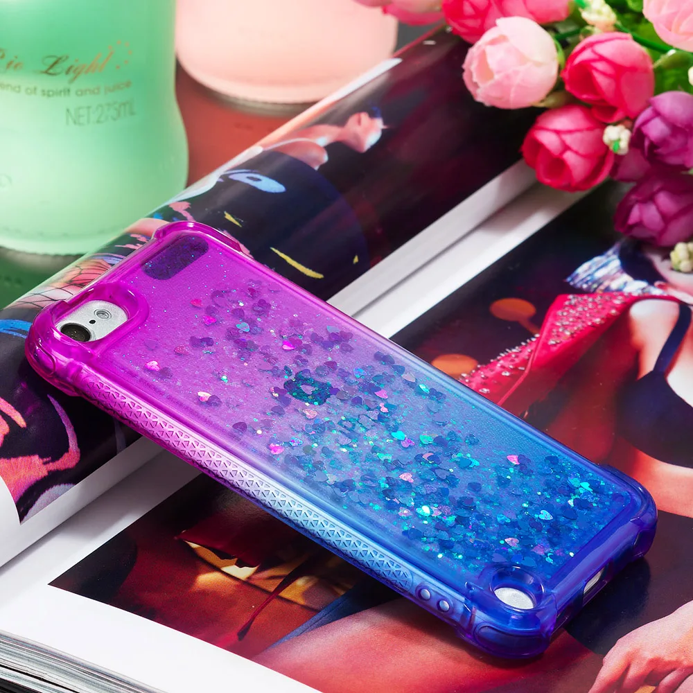 Градиентный Блестящий Жидкий чехол для Apple iPod Touch 6, чехол для Apple iPod Touch 5, динамичный зыбучий песок, анти-осенний чехол