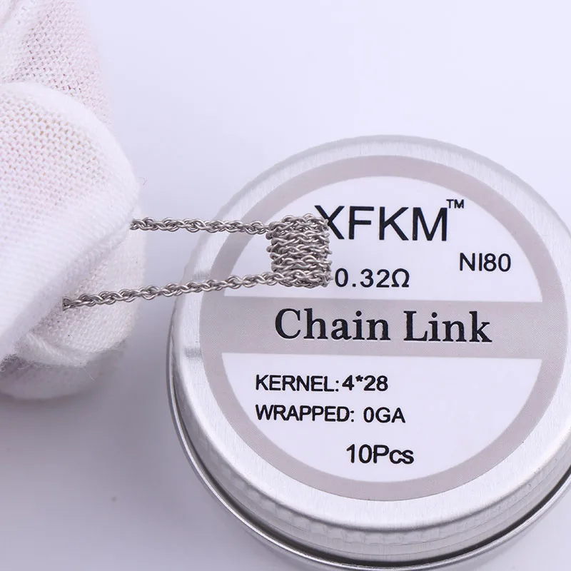 XFKM NI80 нихромовая Высококачественная готовая катушка для электронной сигареты RDA RTA RBA RDTA атомайзер нагревательный провод