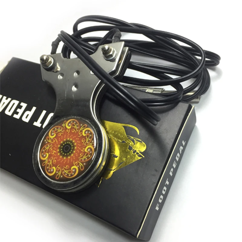 Сверхмощная стальная фотомеханическая тату машинка с педалью|pedal tattoo|foot pedal