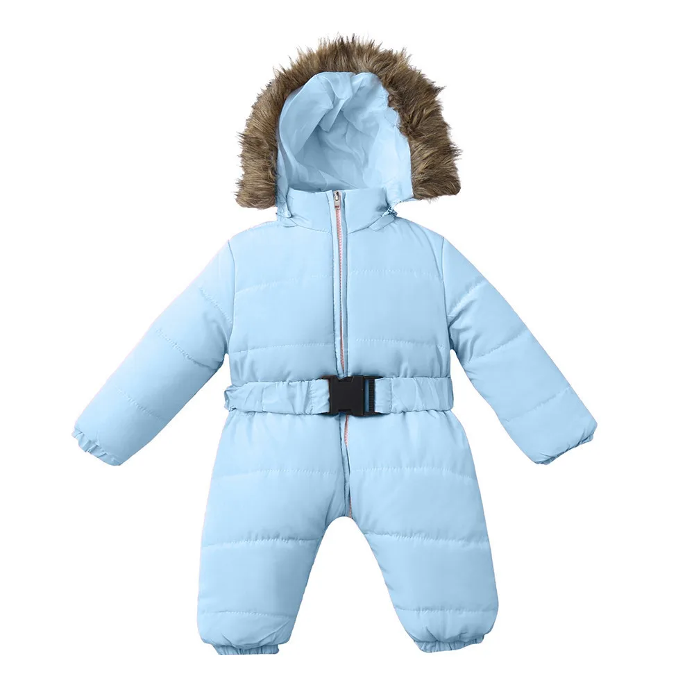 Зимний комбинезон-жакет с капюшоном для маленьких мальчиков и девочек; теплое плотное пальто; верхняя одежда; Одежда для новорожденных девочек и мальчиков