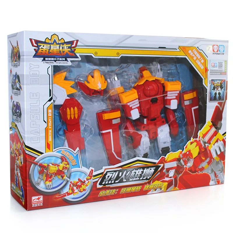 Собранные Megazord роботы Dinozords трансформация Фигурки игрушки деформация робот мальчик подарки для детей - Цвет: Red