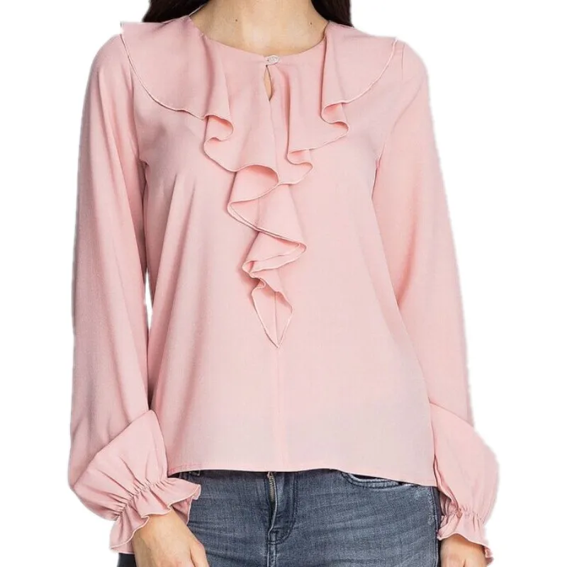 Zmvkgsoa chiffon 6 цветов шифоновая блузка с длинными рукавами хит продаж милые