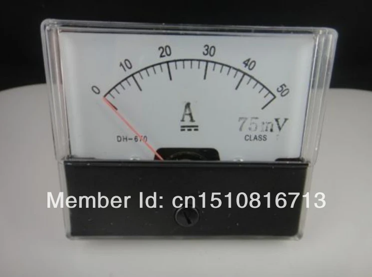Analog Amp Panel Meter Current Ammeter DC 0-50A | Инструменты