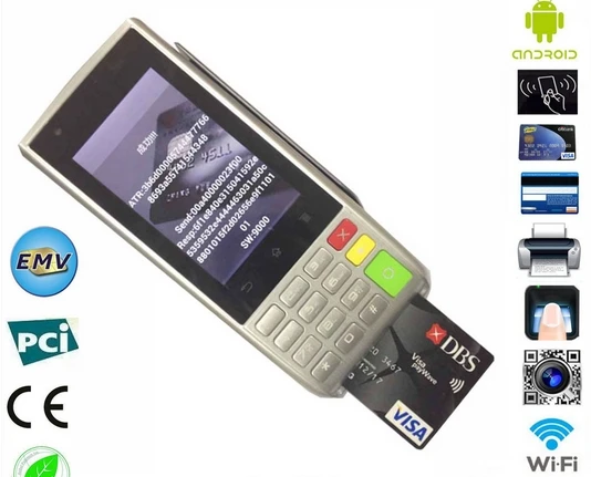 Ручной ic карты POS терминал с термопринтером магнитной картой/Смарт rfid pos