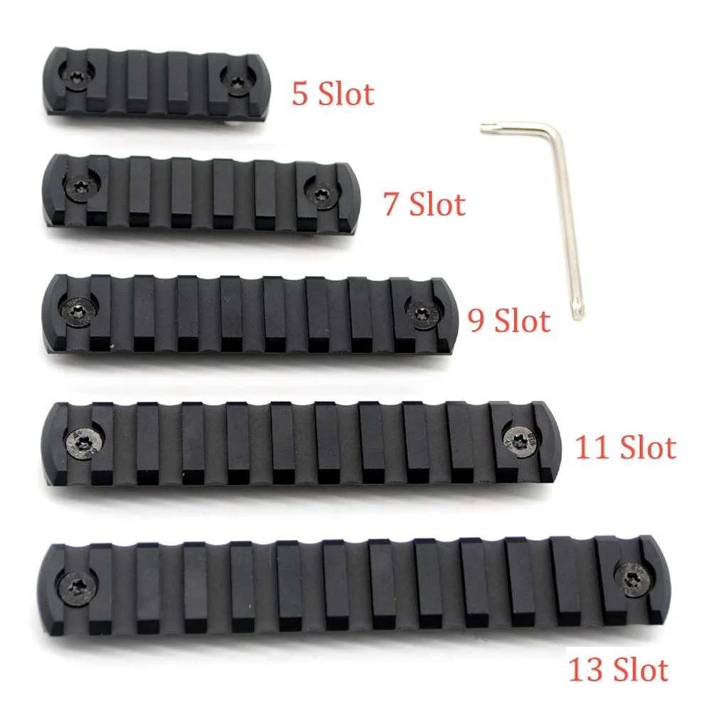 Рельсовые секции Aplus 3/5/7/9/11/13 для Keymod / M lok Handguard Picatinny/Weaver Mount Adapter_Black