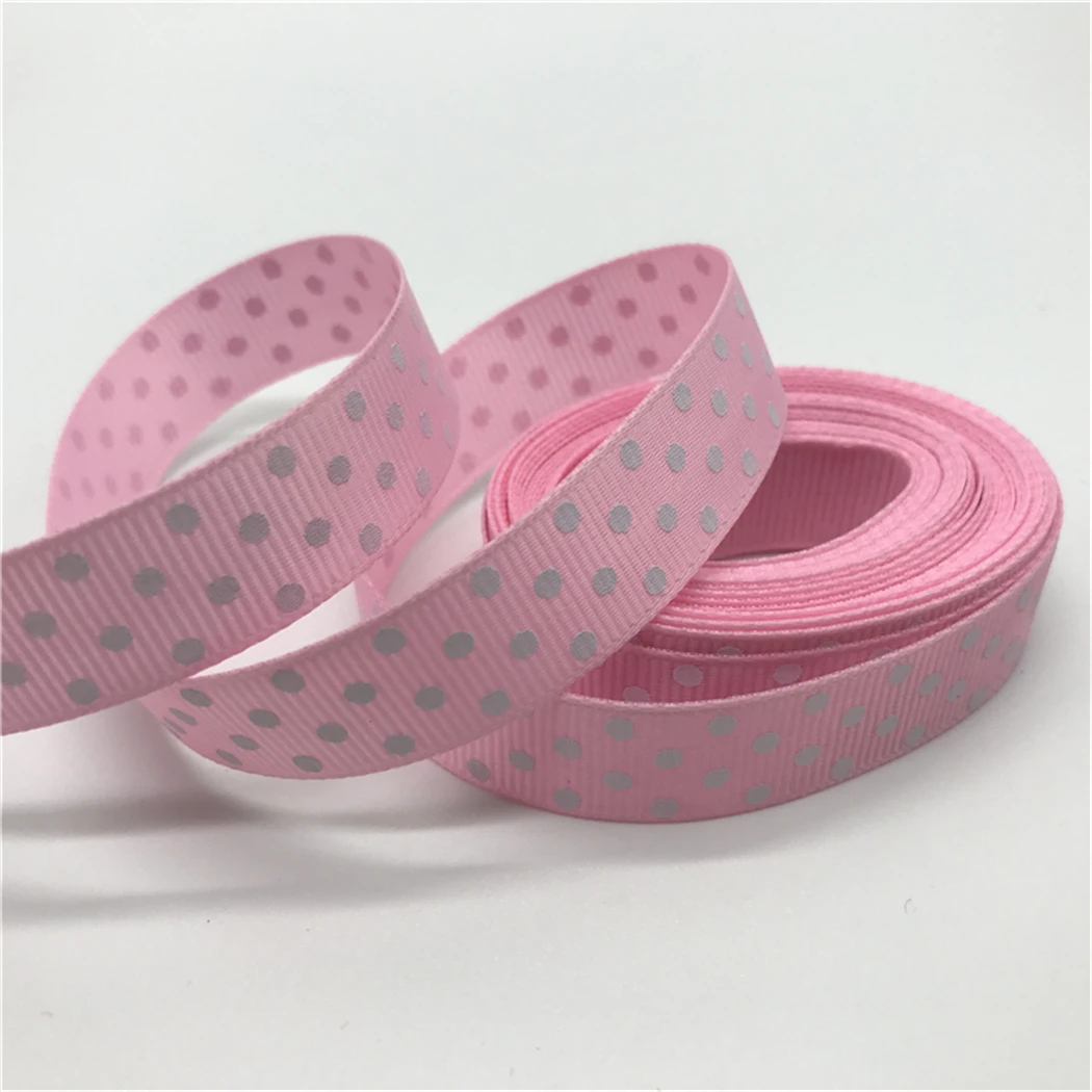 5Yards/Lot 5/8&quot 15mm Ribbon Grosgrain Printing Polka Dots Hair Bow Wedding Christmas Decoration Polyester DIY Sewing | Дом и сад