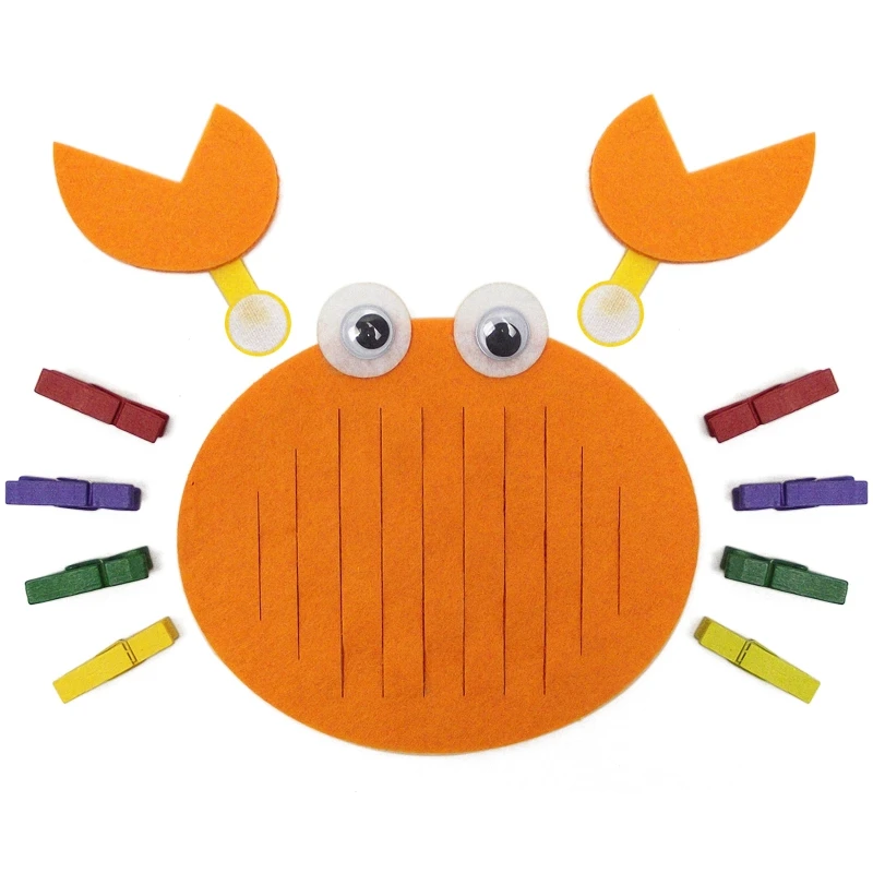 Войлочный Краб нетканый зажим Детские игрушки для изучения раннего обучения