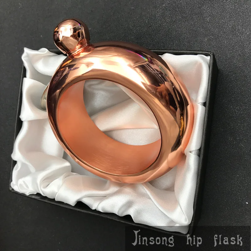 Браслет-фляжка браслет женский в подарок 4 унции высокое качество розовая