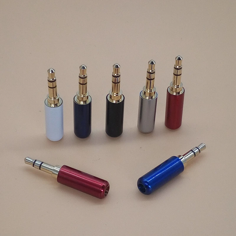 

10 pcs 3.5mm 3 Pole Male Stereo Mini Jack Plug Copper Gold Plated Soldering Connectors