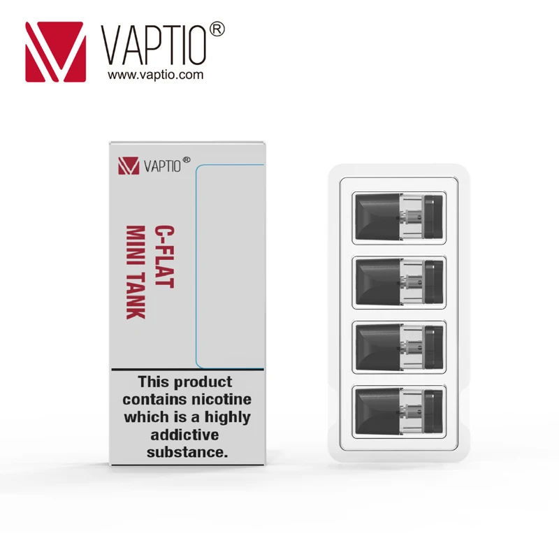 Электронная сигарета Vaptio C Flat MINI pod 1 шт. атомайзер 3 мл емкость 5 Ом катушка головка