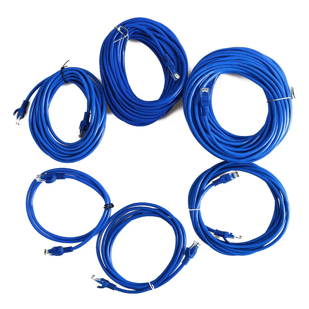 Высокоскоростной синий кабель Ethernet CAT5e RJ45 сетевой шнур LAN UTP патч для ПК ноутбука