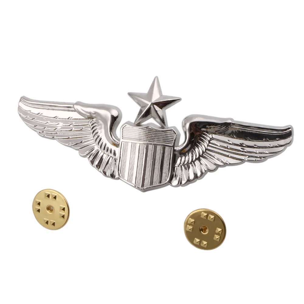 ВВС США старший пилот значок металлического крыла INSIGNIA серебристо-32209 |