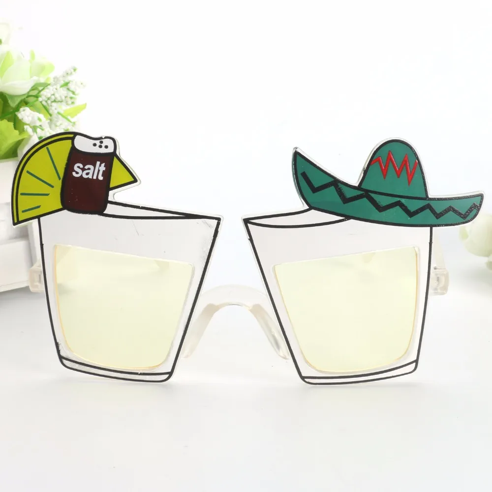 Agave2 Забавные вечерние солнцезащитные очки Luau, Гавайские очки, тропические Необычные наряды для летней вечеринки, Декорации для фотосессии - Цвет: Agave2